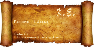 Kemmer Edina névjegykártya